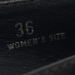 Pre Owned Tod's Black Patent Leather Round Toe Wedge Pumps Size 36