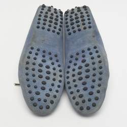 Pre Owned Tod's Blue Suede Gommino Driving Loafers Size 37.5