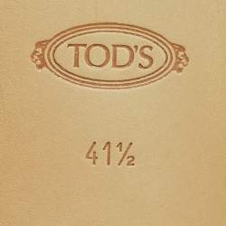 Pre Owned Tod's Green Patent Leather Slip On Loafers Size 41.5