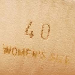 Pre Owned Tod's Brown Leather Bow Slip On Loafers Size 40