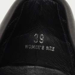 Pre Owned Tod's Black Leather Embellished Driving Slip On Loafers Size 39