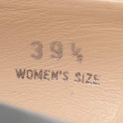 Pre Owned Tod's Silver Leather Fringes Loafers Size 39.5