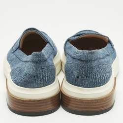 مملوكة مسبقًا Tod's Blue Denim Slip On Sneakers Size 37