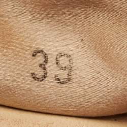 مملوكة مسبقًا Tod's Black Suede Scrunch Feather Embellish Ballet Flats Size 39