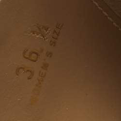 Pre Owned Tod's Beige Leather Chainlink Sandals Size 36.5