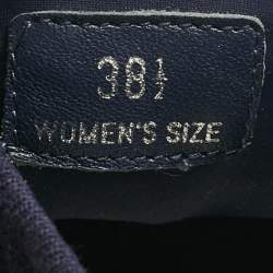 Pre Owned Tod's Navy Blue Knit Fabric and Suede Sportiva Low Top Sneakers Size 38.5