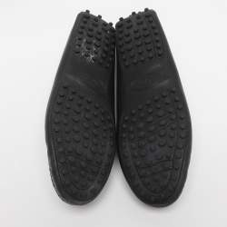 Pre Owned Tod's For Ferrari Black Leather Slip On Loafers Size 39