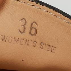 Pre Owned Tod's Metallic Leather Penny Slip On Loafers Size 36