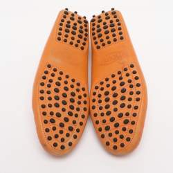 Pre Owned Tod's Tan Leather Loafers Size 39.5