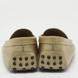 مملوكة مسبقًا Tod's Olive Green Leather Slip On Loafers Size 36