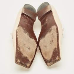 Pre Owned Tod's Beige Leather Slip On Loafers Size 40