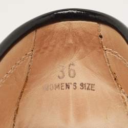Pre Owned Tod's Black Leather Embellish Loafers Size 36