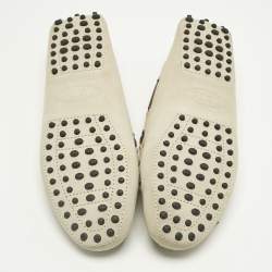 Pre Owned Tod's Grey Suede Gommino Loafers Size 39