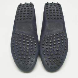 Pre Owned Tod's Navy Blue Suede Loafers Size 39