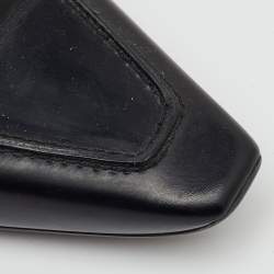 Pre Owned Tod's Black Leather Loafer Pumps Size 38