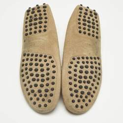 Pre Owned Tod's Brown Suede Gommini Driver Loafers Size 35