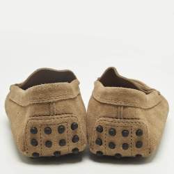 Pre Owned Tod's Brown Suede Gommini Driver Loafers Size 35
