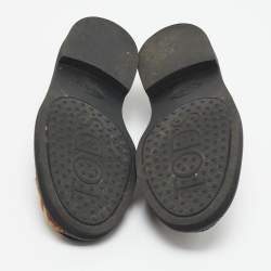 Pre Owned حذاء لوفرز تودز س�ليب أون جلد بني بمقاس 40