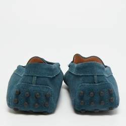 مملوكة مسبقًا حذاء لوفرز تودز جومينو جلد نوبوك رمادي برباط مقاس 38.5