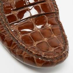 مملوكة مسبقًا حذاء لوفرز تودز غوميني جلد براءة اختراع أخضر مقاس 37