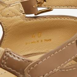 Pre Owned Tod's Size 40 Beige Glossy Leather D'orsay Pumps