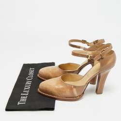 Pre Owned Tod's Size 40 Beige Glossy Leather D'orsay Pumps