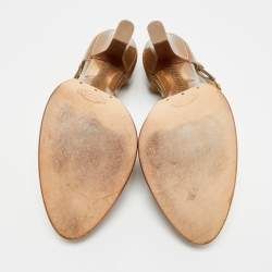 Pre Owned Tod's Size 40 Beige Glossy Leather D'orsay Pumps