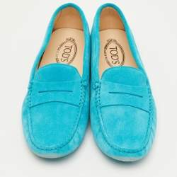 Pre Owned حذاء لوفرز تودز سويدي كحلي مقاس 39.5