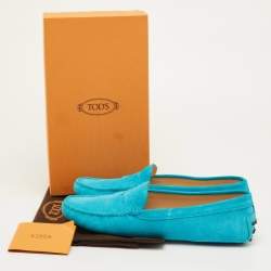 Pre Owned حذاء لوفرز تودز سويدي كحلي مقاس 39.5