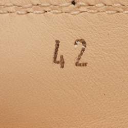 Pre Owned حذاء لوفرز تودز غومينو جلد نوابك أرجواني برباط مقاس 36.5