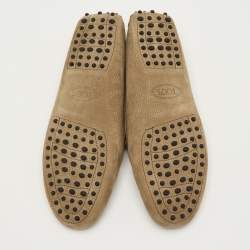 مملوكة مسبقًا حذاء لوفرز تودز غومينو جلد شامواه بني سليب أون مقاس 36.5