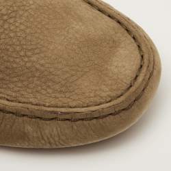 مملوكة مسبقًا حذاء لوفرز تودز غومينو جلد شامواه بني سليب أون مقاس 36.5