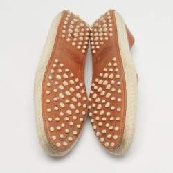 Pre Owned حذاء لوفرز إسبادريل تودز جلد بيج مقاس 38