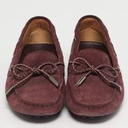مملوكة مسبقًا Tod's Size 36.5 Purple Suede Driver Loafers