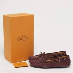 مملوكة مسبقًا Tod's Size 36.5 Purple Suede Driver Loafers