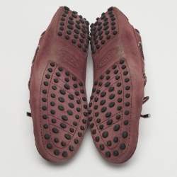 مملوكة مسبقًا Tod's Size 36.5 Purple Suede Driver Loafers