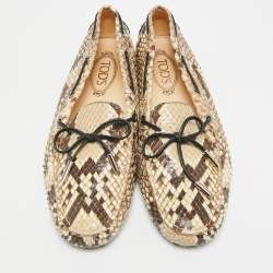 مملوكة مسبقًا حذاء لوفرز تودز غومينو جلد شامواه بني سليب أون مقاس 36.5