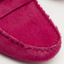 Pre Owned حذاء لوفرز تودز سويدي فيروزي بمقدمة مفتوحة مقاس 38