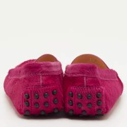 Pre Owned حذاء لوفرز تودز سويدي فيروزي بمقدمة مفتوحة مقاس 38