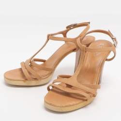 مملوكة مسبقًا صندل تودز تي ستراب جلد بني مقاس 37