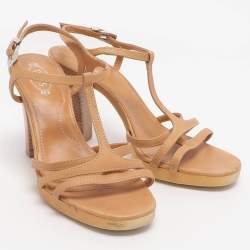 مملوكة مسبقًا صندل تودز تي ستراب جلد بني مقاس 37