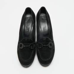 Pre Owned حذاء كعب عالي تودز جلد برغندي براءة و سويدي شرابة قوس مقاس 38.5