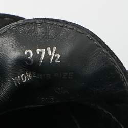 Pre Owned حذاء كعب عالي تودز جلد برغندي براءة و سويدي شرابة قوس مقاس 38.5