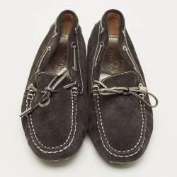 مملوكة مسبقًا حذاء تودز لوفر فيونكة سويدي بني مقاس 37.5