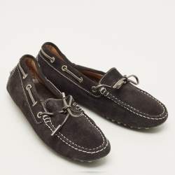 مملوكة مسبقًا حذاء تودز لوفر فيونكة سويدي بني مقاس 37.5