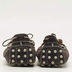 مملوكة مسبقًا حذاء تودز لوفر فيونكة سويدي بني مقاس 37.5