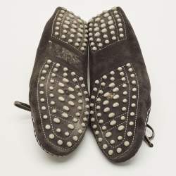 مملوكة مسبقًا حذاء تودز لوفر فيونكة سويدي بني مقاس 37.5