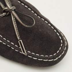 مملوكة مسبقًا حذاء تودز لوفر فيونكة سويدي بني مقاس 37.5