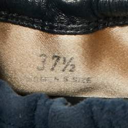 مملوكة مسبقًا Tod's Size 37.5 Two Tone Patent Leather and Suede Buckle Detail Scrunch Ballet Flats