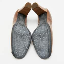 Pre Owned Tod's Tassel Detail Size 37 Brown Leather Fringe Loafer Pumps